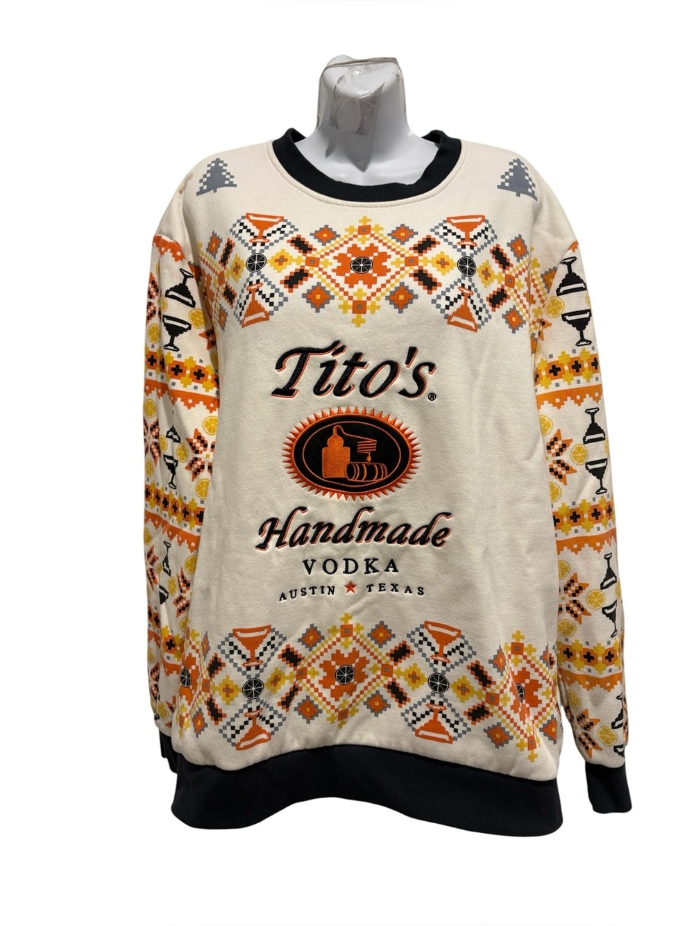TITO’S HANDMADE VODKA Holiday Xmas Christmas Festive Sweatshirt XL